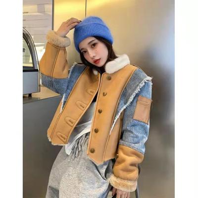 China Women's Winter Jacket Warm Windproof Denim Fur Jacket Women Coat Casual Light Outdoor Classic Jacket QUICK DRY Ladies Molin 2022 for sale