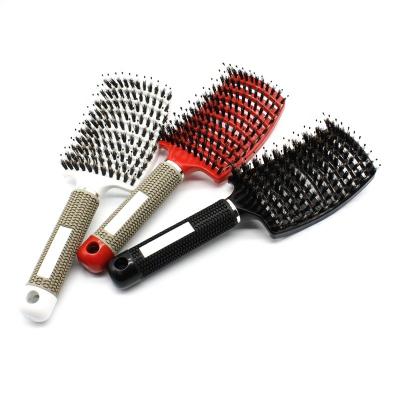 China For Tooth Scalp Massager Rib Shape Bristle Wide Tooth Wide Comb Home Salon Portable Wholesale Home Use New for sale