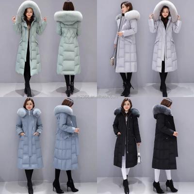 China Breathable Winter Warm Long Down Jackets For Ladies Padded Down Coat Duck Filled Down Coats For Women for sale