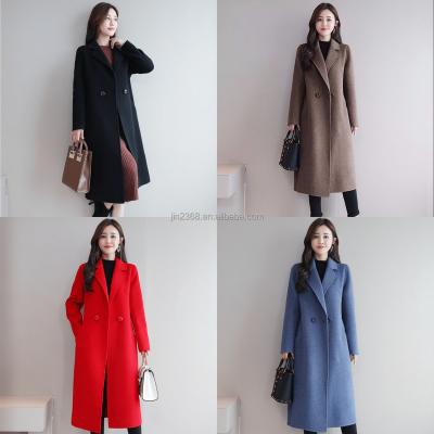 China Waterproof Autumn and winter double-sided woolen women's new woolen coat long loose woolen coat Jacket for sale