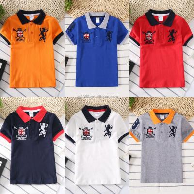 China Anti-Shrink Baby short sleeved clothes kids cotton polo shirts children's clothing toddlers tops for sale