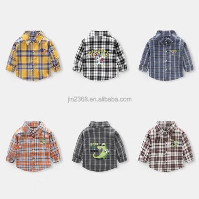 China Anti-Shrink Boy Kids Trendy Clothing Formal Long Sleeve kids Shirts for Cotton for sale