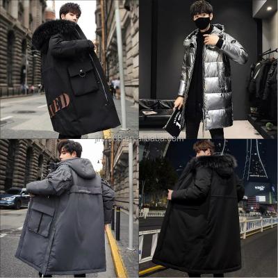 China Anti-wrinkle S-XXXXL Raccoon Fur Wolf Puffer Goose Down Filled Quilted Detachable Removable Hood Mens Canada Parka Down Coat Jacket for sale