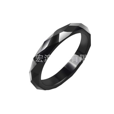 China Fashion Hot Selling Style 6T Hematite Magnetic Arc Face Ring Nickel Free and Lead Free for sale