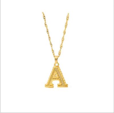 China No Nickel Lead Free Top Fashion Alphabet Hot Selling Gold Plated Necklace For Personal Decoration for sale