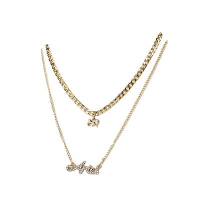 China No Nickel Sagittarius Lead Free Gold Plated Necklace Rhinestone Zodiac Pendant Necklace for sale