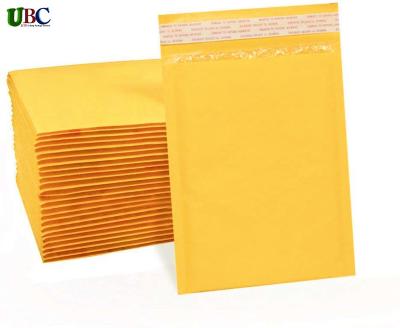 China [Fast Delivery] 25PCS-9.5x13.5 Inches Gold Yellow Kraft Bubble Mailer wholesale bubble mailer colorful padded envclopes for sale