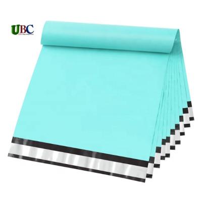 China OEM Free Sample Custom Biodegradable Polymailer 10x13 Designer Plastic Shipping Envelope Bags Compostable Wholesale Teal Mailer for sale