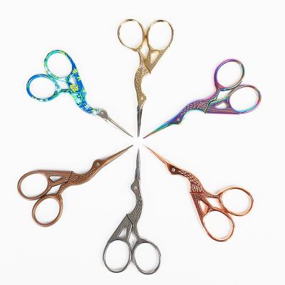 China Nose Hair Scissors Sniff Hair Scissors Mustache Mustache Scissors Manual Stainless Steel Safety Crane Scissors Makeup for sale