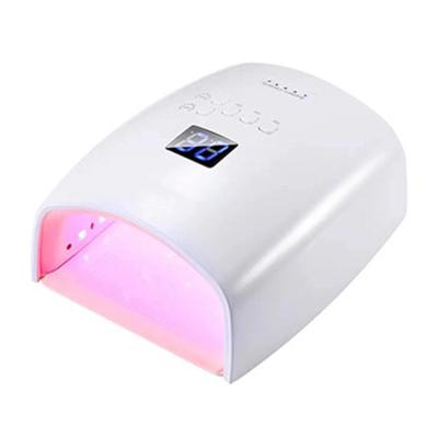 China 48W Cordless Nail Dryer UV Lamp Dual UV Lamp Plastic Rechargeable Light Manicure LED Phototherapy Light Synchronized Machine for sale