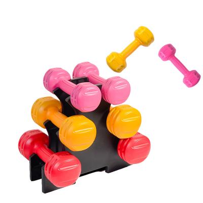 China Durable Gaion Strength Training Hex Indoor Dumbbells Equipment Fitness Rubber Dumbbell Set for sale