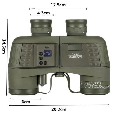 Китай Высокая мощность 10X50 цифровой дальнобойщик Электрический компас морской HD водонепроницаемый FMC объектив BAK4 Призма Автофокус бинокль продается