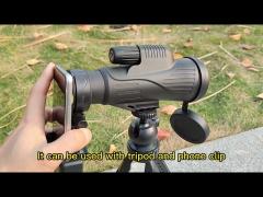 HD BAK4 Prism Monocular Mobile Phone Telescope Waterproof For Adults