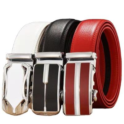 China Luxury Custom Made Mens Genuine Leather Laser Logo Fashion Genuine Leather Belts Gold Stainless Steel Belt Buckle With High Quality for sale