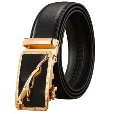 China Luxury Custom Made Mens Genuine Leather Laser Logo Fashion Genuine Leather Belts Gold Stainless Steel Belt Buckle With High Quality for sale