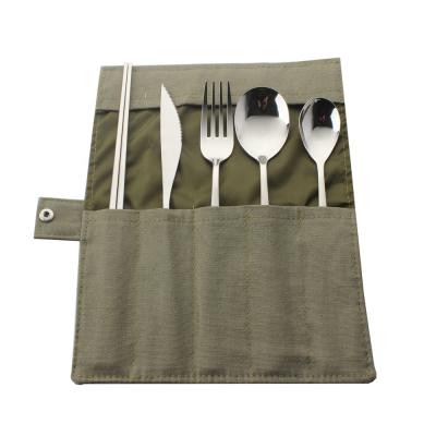 China Travel Utensil Set Dinner Knife/Spoon/Fork/Chopstick Viable/Straw Drinking Set for Travel Camping Cutlery Set with Camping Filter Mount for sale