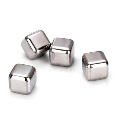 China Competitive Price 304 Stainless Steel Metal Sipping Stone Ice Cube Food Grade Whiskey Rocks for sale