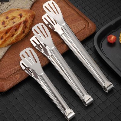 China Sustainable 9/10/14 Inch Beech Flange Tool Food Service Clip Set Heavy Duty Stainless Steel Barbecue BBQ Food Kitchen Tongs for sale