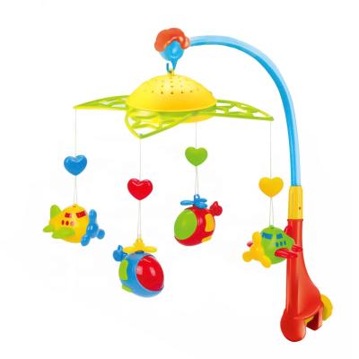 China Eco-Friendly Plastic Musical Rattle Funny Flat Crib Projection Bedside Bell Baby Mobile Mobile For Kids for sale