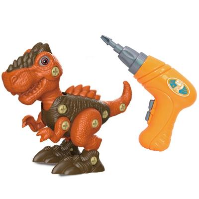 China Educational 3D Puzzle Take Apart Blocks Removable Dinosaur Toy Model With Electronic Drill 20*18.5*11cm for sale