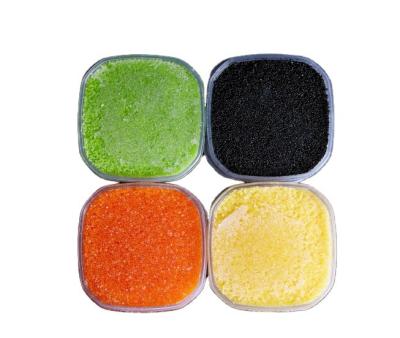 China FROZEN Fresh Capelin Roe Tobiko Roe Caviar Black Orange Red Green Yellow Eggs for sale