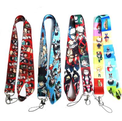 China POLYESTER PINYU Running Phone Locks ID Card Strap Japanese Anime Lanyards My Hero Academia Lanyard for sale