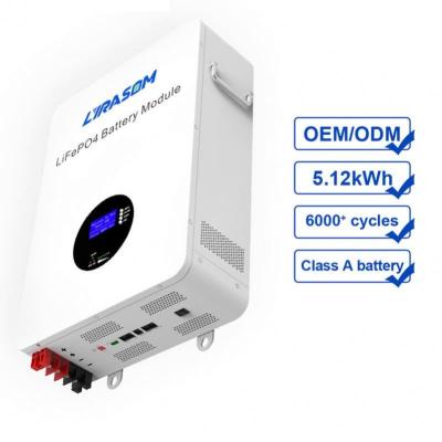 China Home Appliances Power Wall 48V Lithium Lifepo4 Battery Wall 5KW Power Wall Mounted Battery 48v 100ah 200ah 400ah 5kwh 10kwh 5KWh Solar System for sale