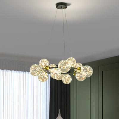 China Contemporary Living Room Hotel Iron Glass Decoration Not Just Lamp But Art Design Lighting Led Pendant Lamp for sale