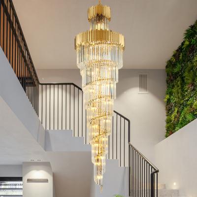 China High grade steel+ K9 crystal luxury exquisite indoor hotel decorative lamp K9 Crystal Light Gold LED chandelier light for sale