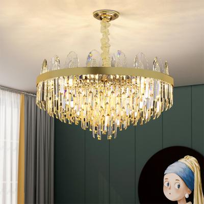 China High grade luxury hotel living room crystal K9 crystal home flower flower shape K9 Crystal Modern LED chandelier light for sale