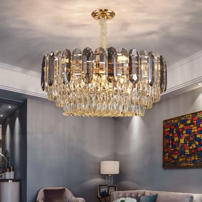 China Gorgeousness High grade steel+ K9 series luxury crystal living room K9 decorative LED piano modern crystal chandelier for sale