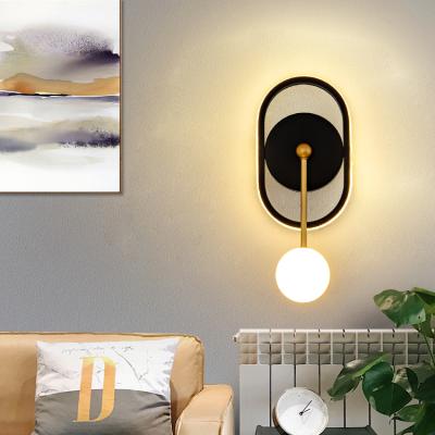 China High Grade LED Night Running Fixture Nordic Bedroom Hotel Room Interior Delicate LED Wall Lamp for sale