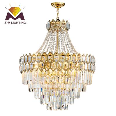 China High Grade K9 Design Originality Museum Luxury Large Long Crystal Chandelier Light Lobbly Crystal Desk New for sale