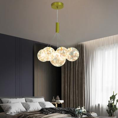 China Glass Ball Chandelier Decorative Light Not Just Lamp But Nordic Simple Living Room Bedroom LED Art Design for sale