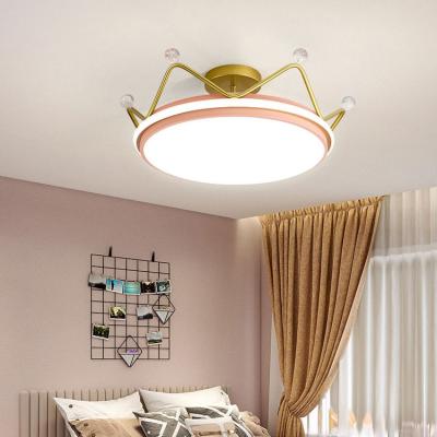 China Wholesale high grade style Nordic simple ceiling crown acrylic children's bedroom restaurant LED ceiling light for sale