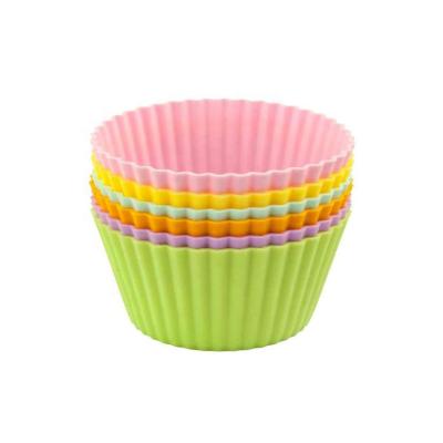 China Sustainable Baking Cups Pans Liners Silicone Roll Molds Cup Cake Mold for sale