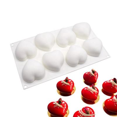 China Resin Heart Shape Mold Chocolate Baking Mold Love Silicone Soft Viable Crystal Mold for sale