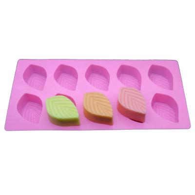 China Viable Custom Soap Mold 10cavity Silica Gel Chocolate Candy Fondant Sheet Homemade Silicone Soap Mold for sale