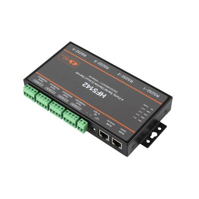 China Industry 4 Auto Industrial IoT System HF5142 Ports RJ45 RS232/485/422 Serial to Ethernet Linux Server Converter Pass RTU DTU Serial Industry IoT M2M for sale