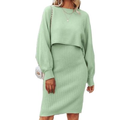 China Anti-wrinkle hot style elegant women's short skirt suit passionate and fashionable women's sweater skirt for sale