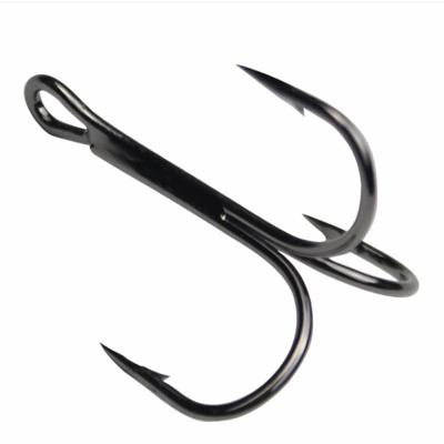 China Outdoor Fishing Activity Strong Carbon Steel Fish Three Hooks Treble Hook 20pcs/bag for sale