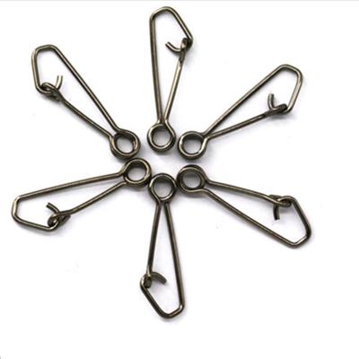 China Outdoor Activities Fishing Fishing Tackle 1000pcs/bag Stock Hook Lock Snaps Stainless Steel Swivels Slip Quick Break for sale