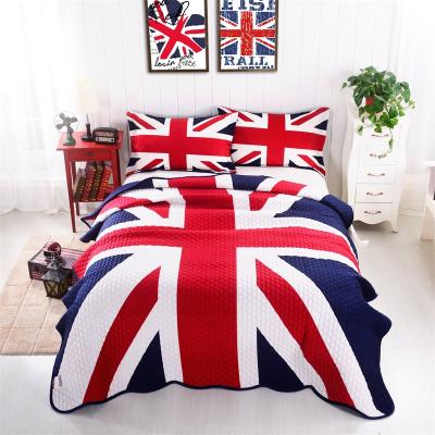 China Quilted Sheets Quilted Blanket Duvet Cases Bedding Set Cotton Kids British Flag for sale