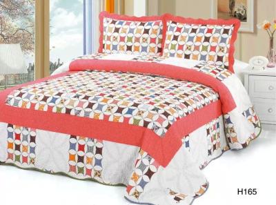 China High Quality Quilted 100% Twill Cotton Bed Spread Bedding Set Sheet Duvet Cover for sale