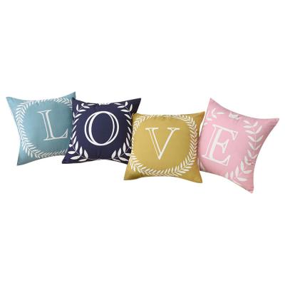 China 45*45cm Tile Anti-Static Blankets For Bedroom Living Room Dorm Customized Style Letter Pillow Cover for sale