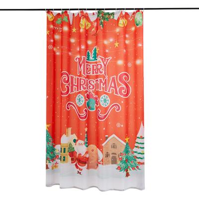 China Customized Viable Style Shower Curtains For Bathroom 100% Waterproof Polyester Fabric With 12 Shower Curtain Hooks for sale