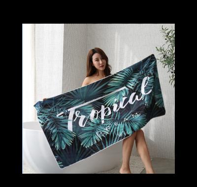 China Convenient Rectangle Polyester Beach Towel Absorbent Good Quality Travel Beach Towel for sale