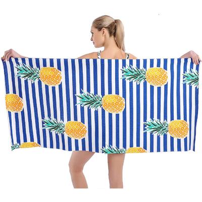 China Disposable Beach Towel Custom Printed Microfiber Quick Dry Towel For Swimmers Sand Proof Beach Towels For Women Men Girls for sale