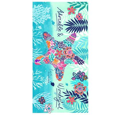 China Sustainable Beach Towel Custom Printed Microfiber Sand Proof Quick Dry Beach Towels For Swimmers For Women Men Girls for sale