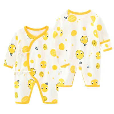 China Leesourcing 100% Cotton Custom Private Label 100% COTTON Soft Baby Button Romper for sale